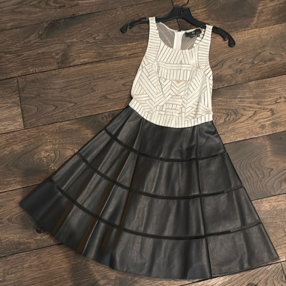 Leather A line dress